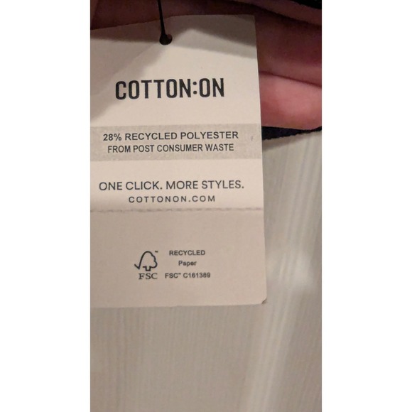 Cotton On‎ Black Ribbed Fitted Halter Crop Top Size S - Picture 4 of 7